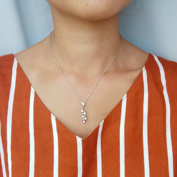 (SOLD) 14K White Gold Gemstone Pendant Necklace, 3.73g - Picture 11 of 11